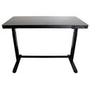CONTINI Height-adjustable Office Desk, 1.2 x 0.6 m, Glas / Black (102197)