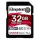 KINGSTON Canvas React Plus SDHC Card, UHS-II, Class 10, 32GB (SDR2/32GB)