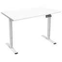 CONTINI Height-adjustable Office Desk, 1.6 x 0.8 m, White / White (103259)