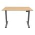 CONTINI Height-adjustable Office Desk, 1.6 x 0.8 m, Maple / Gray (101153)