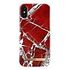 IDEAL OF SWEDEN Printed Case, iPhone X, Scarlet Red Marble (IDFCS18-I8-71)