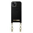 IDEAL OF SWEDEN Atelier Necklace Case, iPhone 13, Jet Black Croco (IDNCSS20-I2161-207)