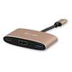 LMP - USB-C 3 in 1 Aluminium Multiport Adapter mit USB-C-, HDMI 4K- und USB-Port Gold (18944)