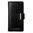 IDEAL OF SWEDEN Cora Phone Wallet, iPhone 12 Mini, Jet Black Croco (IDPWSS21-I2054-207)