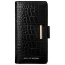 IDEAL OF SWEDEN Cora Phone Wallet, iPhone 12 Mini, Jet Black Croco (IDPWSS21-I2054-207)