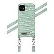 IDEAL OF SWEDEN Atelier Necklace Case, iPhone 11 / XR, Mint Croco (IDPNSS21-I1961-261)