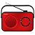 AIWA Portable Radio R-190RD, Red