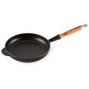 LE CREUSET Signature - Cast Iron Frying Pan with Wooden Handle, Satin Black, 24cm/1.6L (20258240000422)