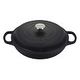 LE CREUSET Signature - Schmaler Schmortopf aus Gusseisen mit schwarzer Innenseite, Satin Black, 30cm/3.5L (21180300000430)