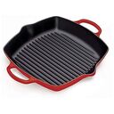 LE CREUSET Signature - Hohe quadratische Grillpfanne aus Gusseisen, Kirschrot, 30cm (20200300600422)