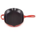 LE CREUSET Signature - Cast Iron Oval Skillet Grill, Cherry Red, 32cm (20194320600422)