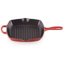 LE CREUSET Signature - Quadratische Grillpfanne aus Gusseisen, Kirschrot, 26cm (20183260600422)
