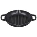 LE CREUSET Signature - Cast Iron Deep Round Grill, Satin Black, 25cm (20208250000422)
