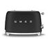 SMEG 50's Retro Style Toaster, Black (TSF01BLMEU)