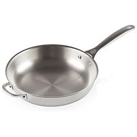 LE CREUSET 3-ply PLUS - Stainless Steel Uncoated Frying Pan with Helper Handle, 28cm (96600228000100)