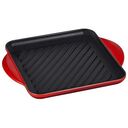 LE CREUSET Tradition - Quadratische Grillplatte aus Gusseisen, Kirschrot, 24cm (20205240600460)