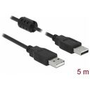 DELOCK Cable USB 2.0 Type-A male > USB 2.0 Type-A male 5m black (84893)