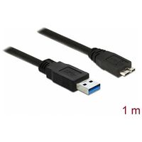 DELOCK Kabel USB 3.0 Typ-A Stecker > USB 3.0 Typ Micro-B Stecker 1m schwarz (85072)