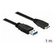 DELOCK Kabel USB 3.0 Typ-A Stecker > USB 3.0 Typ Micro-B Stecker 1m schwarz (85072)