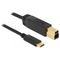 DELOCK USB 3.1 Gen 2 (10 Gbps) cable Type-C to Type-B 0.5m (83674)