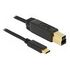 DELOCK USB 3.1 Gen 2 (10 Gbps) cable Type-C to Type-B 0.5m (83674)