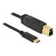 DELOCK USB 3.1 Gen 2 (10 Gbps) Kabel Type-C zu Typ-B 0.5m (83674)