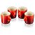 LE CREUSET 4er-Set Becher aus Steinzeug, Kirschrot, 0.35L (79113350600000)