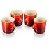 LE CREUSET Stoneware Set of 4 Mugs, Cherry Red, 0.35L (79113350600000)