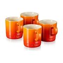 LE CREUSET Stoneware Set of 4 Mugs, Oven Red, 0.35L (79113350900000)