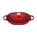 LE CREUSET Signature - Cast Iron Oblong Casserole, Cherry Red, 31cm/3.4L (21112310602430)
