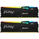 KINGSTON FURY Beast RGB Kit, DDR5-5200, 16GB, CL40, Schwarz (KF552C40BBAK2-16)