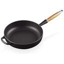 LE CREUSET Signature - Sautépfanne aus Gusseisen mit Holzgriff, Satin Black, 28cm/3.6L (20259280000422)