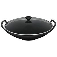 LE CREUSET Tradition - Cast Iron Wok with Glass Lid, Satin Black, 36cm/4.5L (25304360000460)