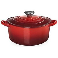 LE CREUSET Cast Iron Heart Casserole with Heart Shaped Knob, Cherry Red, 20cm/1.9L (21401200602455)