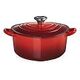 LE CREUSET Herzbräter mit Herzknopf aus Gusseisen, Kirschrot, 20cm/1.9L (21401200602455)