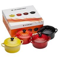 LE CREUSET Stoneware Set of 4 Petite Casseroles, Fire & Flame, 10cm/0.25L (79212105129100)