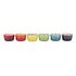 LE CREUSET Stoneware Set of 6 Mini Ramekins, Rainbow III, 8cm/0.1L (79134108359030)