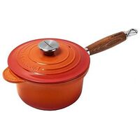 LE CREUSET Tradition - Cast Iron Saucepan with Wooden Handle, Oven Red, 18cm/1.8L (21139180902460)