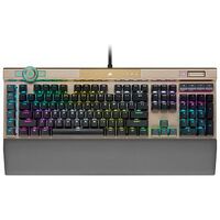 CORSAIR K100 RGB Mechanical Gaming Keyboard, Corsair OPX, Midnight Gold,  Schweizer Layout (CH-912A21A-CH)