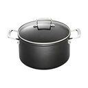 LE CREUSET Toughened Non-Stick Deep Casserole with Glass Lid, Black, 20cm/3.8L (51102200010502)