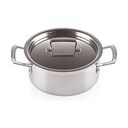 LE CREUSET 3-ply - Bratentopf aus Edelstahl, 20cm/3L (96200720001000)