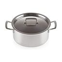LE CREUSET 3-ply - Bratentopf aus Edelstahl, 24cm/5.3L (96200724001000)