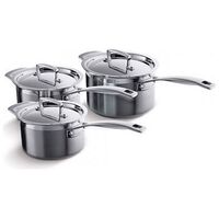 LE CREUSET 3-ply - Stainless Steel 3-piece Saucepan Set (96209000001000)