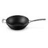 LE CREUSET Aluminium-Antihaft Wok-Pfanne mit Gegengriff, Schwarz, 26cm/3.4L (51104260010202)