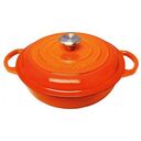 LE CREUSET Signature - Runder Stew Pot aus Gusseisen, Ofenrot, 22cm/2.2L (21109220902430)
