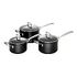 LE CREUSET Toughened Non-Stick 3-piece Saucepan Set, Black (51803000010002)