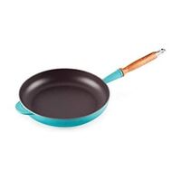 LE CREUSET Cast Iron Frying Pan with Wooden Handle, Caribean, 28cm/2.6L (20058281700460)