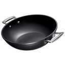 LE CREUSET Aluminium-Antihaft Wok, Schwarz, 32cm/6L (51105320010502)