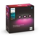 PHILIPS Hue White & Color Ambiance - Xamento Einbauspot 3er-Spot, Schwarz (929003526201)