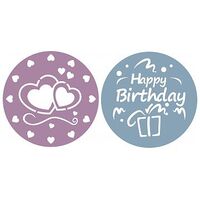 ZENKER 2-er Cake Decoration Stencils, 25.5cm (27132)